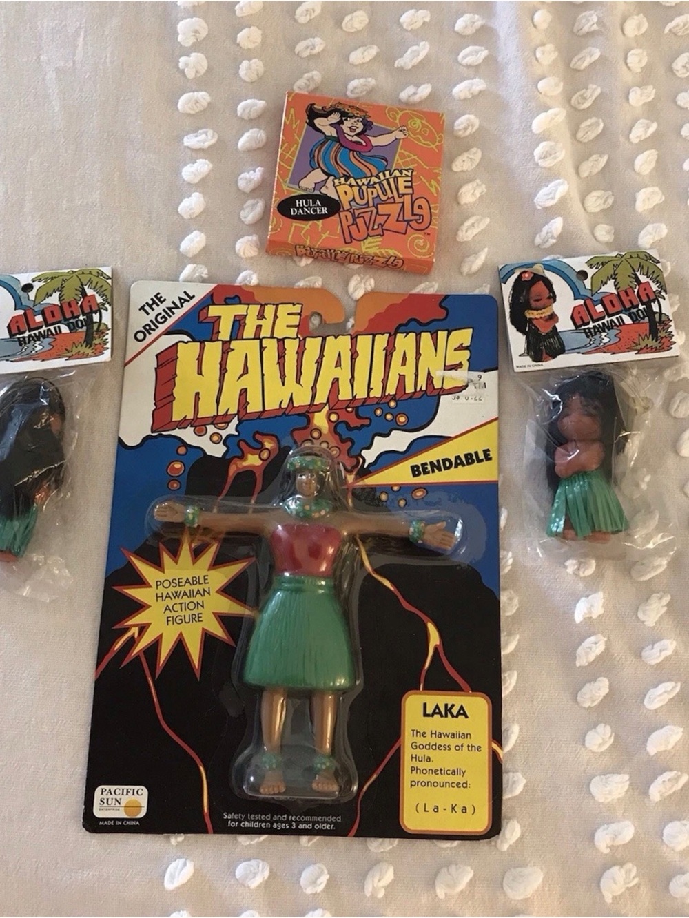 Vintage The Hawaiians NEW Bendable Action Figure Toy LAKA Hawaiian Goddess +more